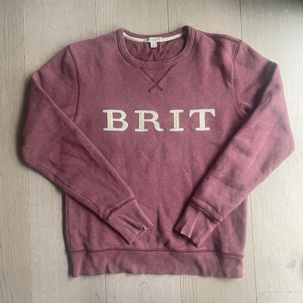 Burberry "BRIT" Jumper, S Small, Red Knit Pullover Top, Mens/Womens
